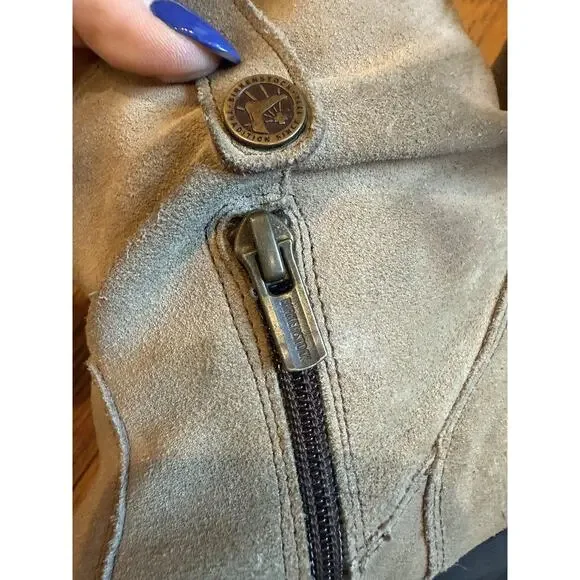 Birkenstock Boots Womens Size 9 40 Suede Ankle Booties Made in Portugal Zip - Picture 3 of 10